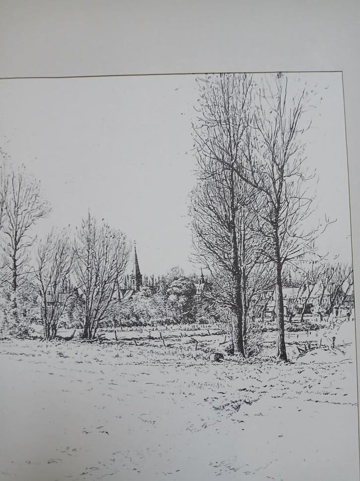 ANDREAS VANPOUCKE "HANDZAME DORP", Antiek en Kunst, Kunst | Tekeningen en Fotografie, Verzenden