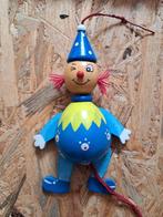 Houten speelgoed clown, Enlèvement, Utilisé, Jouet à Pousser ou Tirer