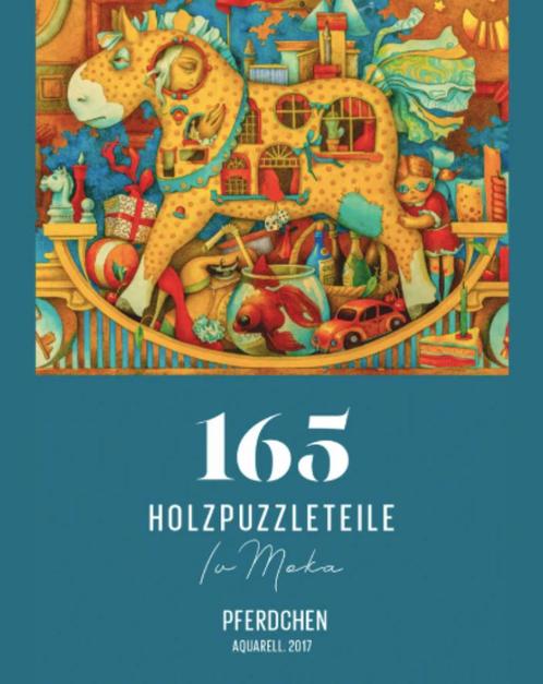 Davici Houten Puzzel - Pferdchen - 165, Hobby en Vrije tijd, Denksport en Puzzels, Zo goed als nieuw, Legpuzzel, Minder dan 500 stukjes