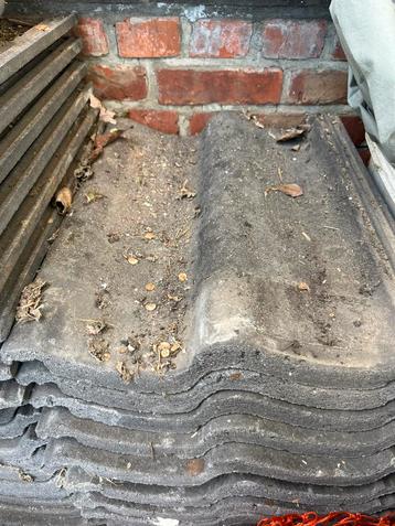 Sneldekkers, betonnen dakpannen, Doe-het-zelf en Bouw, Dakpannen en Dakbedekking, Ophalen, Gebruikt, Dakpannen