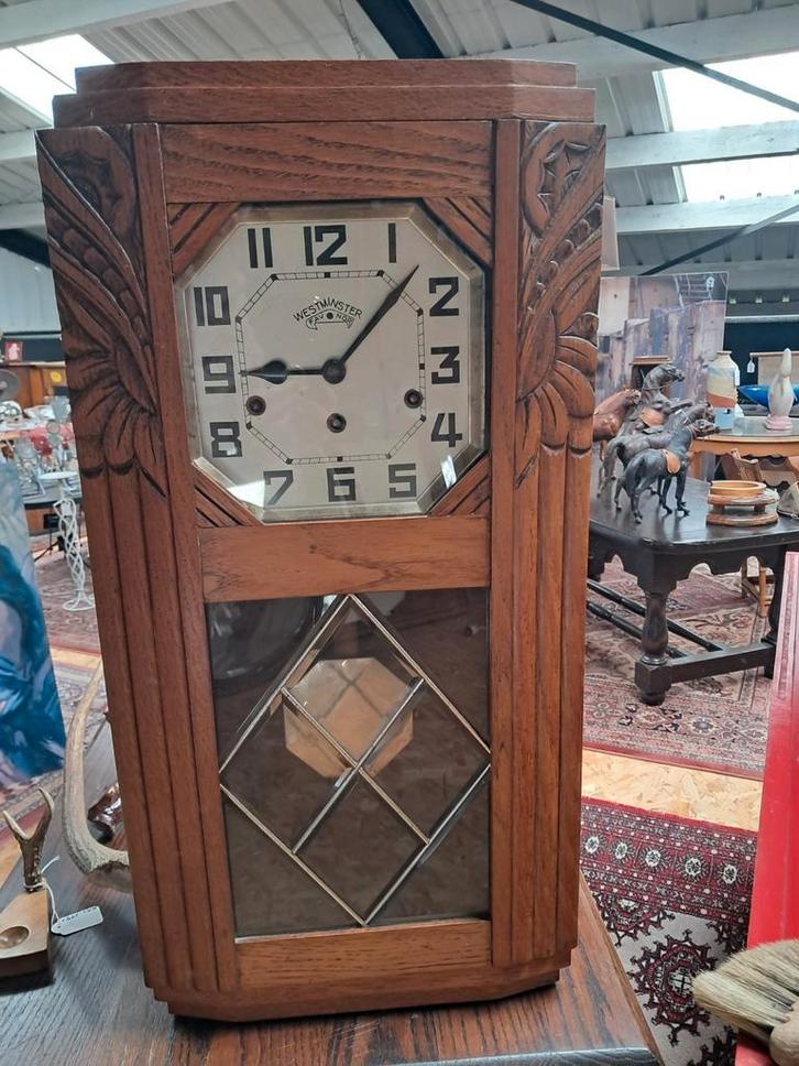 Vintage houten wandklok, Antiek en Kunst, Antiek | Klokken, Ophalen