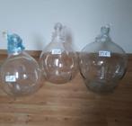 Dame Jeanne wijnflessen - nog 2 stuks, Huis en Inrichting, Woonaccessoires | Vazen, Ophalen, Gebruikt, Wit, Glas