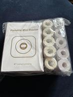 Portable Mini printer Blue and 5 rolls of printer paper, Computers en Software, Labelprinters, Ophalen of Verzenden, Nieuw