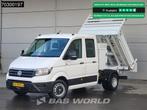 Volkswagen Crafter 177pk Kipper met Kist Dubbel Cabine Dubbe, Stof, Gebruikt, Euro 6, 4 cilinders