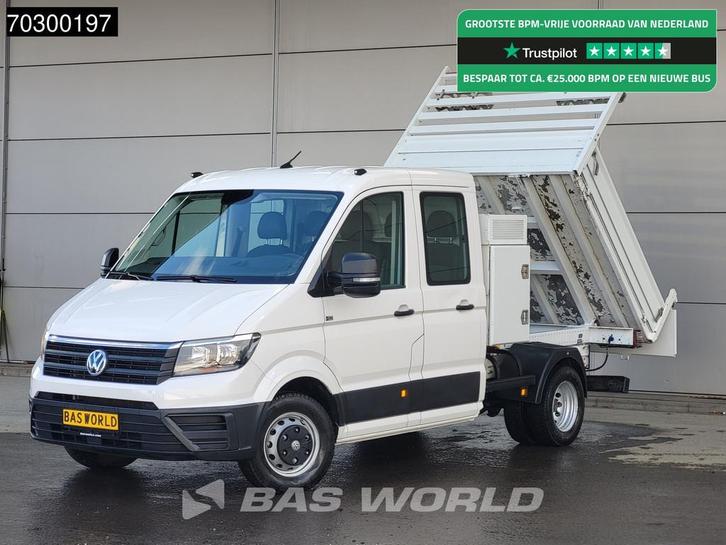 Volkswagen Crafter 177pk Kipper met Kist Dubbel Cabine Dubbe, Auto's, Bestelwagens en Lichte vracht, Bedrijf, Te koop, Airconditioning