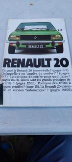 Renault 20 brochure, Livres, Autos | Brochures & Magazines, Utilisé, Enlèvement ou Envoi, Renault