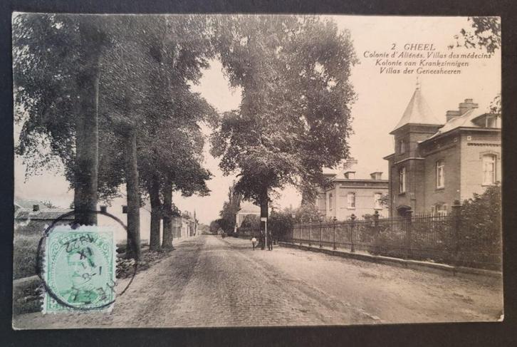 Geel Gheel Colonie d'Aliénés Villas des médecins, Verzamelen, Postkaarten | België, Gelopen, Antwerpen, 1920 tot 1940, Ophalen of Verzenden