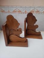 Houten boekensteunen met beer design, Antiek en Kunst, Ophalen