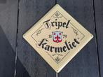 Reclame bord Tripel Karmeliet metaal 40x40cm groot reliëf, Verzamelen, Biermerken, Ophalen of Verzenden, Zo goed als nieuw