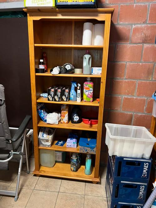 2 rekken (open kasten), Huis en Inrichting, Kasten | Boekenkasten, Gebruikt, Met plank(en), Overige houtsoorten, Ophalen