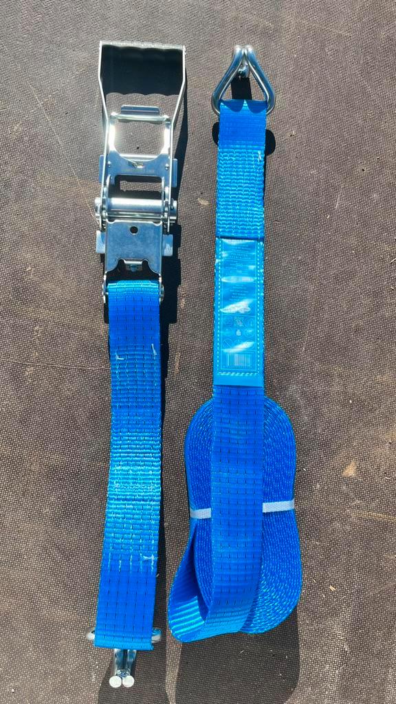 Spanband, sjorband, 50mm 5T 9m blauw nieuw, Autos : Divers, Remorques Pièces, Neuf, Enlèvement