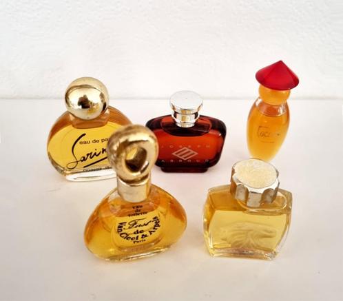Lot Numéro 47- 5 miniatures parfum Lalique, Rochas, Van Clee, Collections, Parfums, Neuf, Miniature, Plein, Envoi
