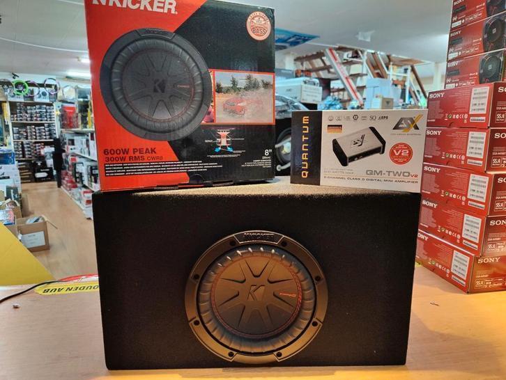 Kicker/esx mini subwoofer pack 600watt, Auto diversen, Autospeakers