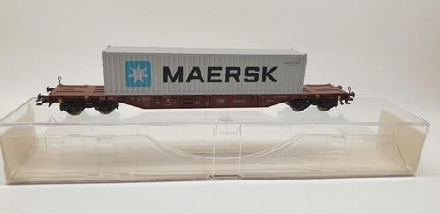 Fleischmann 5245 K H0 Containerwagon MAERSK  DB (1), Hobby en Vrije tijd, Modeltreinen | H0, Zo goed als nieuw, Wagon, Gelijkstroom