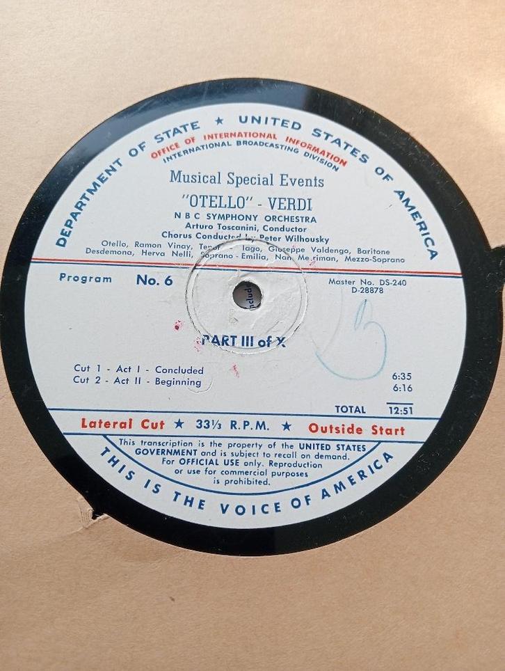 Office of International Information - Otello vinyl set, Cd's en Dvd's, Vinyl | Klassiek, Gebruikt, Opera of Operette, Overige formaten