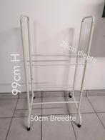 Metalen wit kratten Rek voor 2 bakken, Doe-het-zelf en Bouw, Ophalen, Zo goed als nieuw