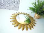 Miroir soleil vintage à feuilles d'acantus, Enlèvement ou Envoi