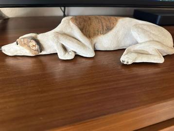 vintage  Sandicast 1994 Windhond Wit Gestroomd greyhound  beschikbaar voor biedingen