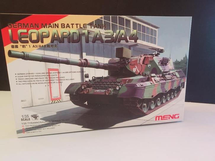 Meng (TS-007): Leopard 1A3/A4 om 1:35, Hobby en Vrije tijd, Modelbouw | Auto's en Voertuigen, Nieuw, Tank, 1:32 tot 1:50, Overige merken