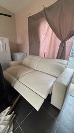 Beige Elektrische Leren Zetel, Huis en Inrichting, Ophalen, Gebruikt, Leer