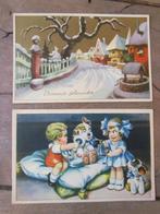 NEGEN MOOIE VINTAGE KERST-WENSKAARTEN jaren 40, Verzenden