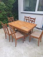 Tafel met 6 stoelen, Gebruikt, Ophalen of Verzenden