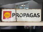 SHELL emaille reclamebord doubleface, Reclamebord, Gebruikt, Ophalen of Verzenden