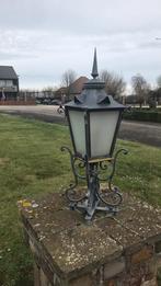 Lanterne en fer forgé, deux pièces, H 95 cm, largeur 35 cm, Jardin & Terrasse, Éclairage extérieur, Comme neuf, Enlèvement ou Envoi