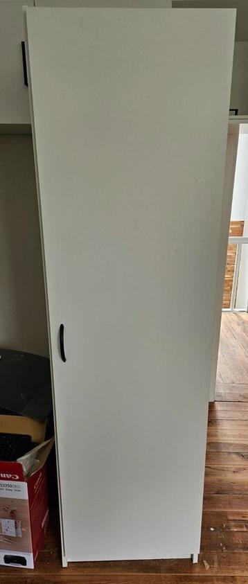 Kleerkast Varia 1-deurs - wit - 175x49x50 cm 