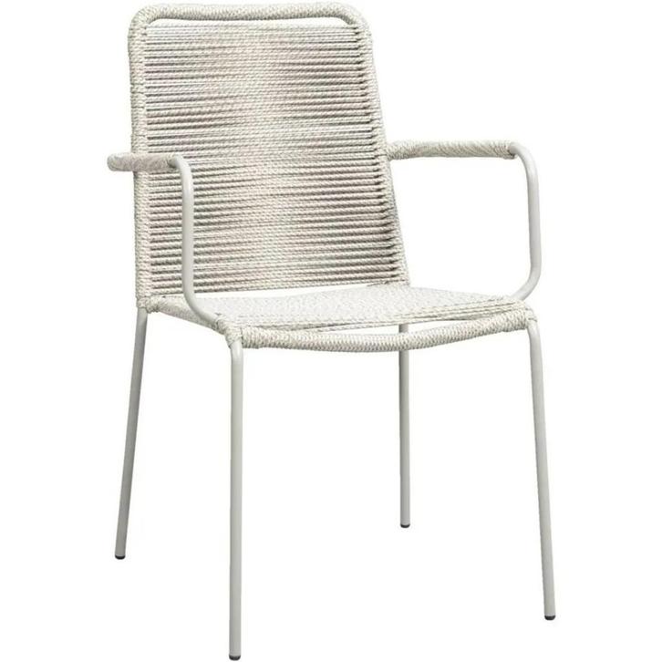 Stapelstoel Isola - Metaal Rope - Zand, Huis en Inrichting, Stoelen, Zo goed als nieuw, Eén, Metaal, Stof, Overige materialen