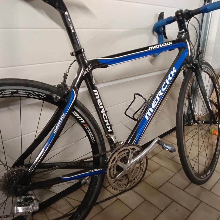 Merckx-fiets, carbon-kader : vrgprs : 450 €, Fietsen en Brommers, Fietsen | Racefietsen, Gebruikt, Overige merken, Meer dan 20 versnellingen