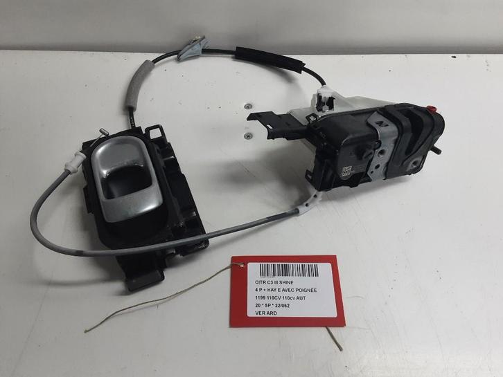 SERRURE DE PORTE ARRIÈRE DROITE C3 (SX / SW) (123984), Autos : Pièces & Accessoires, Carrosserie & Tôlerie, Citroën, Arrière, Droite