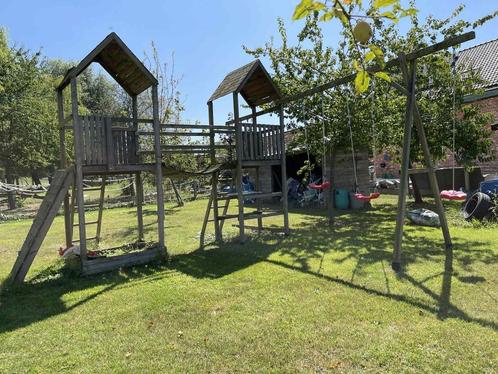 klimtoren, Kinderen en Baby's, Speelgoed | Buiten | Speeltoestellen, Gebruikt, Glijbaan, Klimnet, Klimtouw, Klimwand, Loopbrug