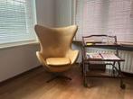 Prachtige Fritz Hansen Eggchair in Camel leder, Huis en Inrichting, Fauteuils, Ophalen, Gebruikt, Design