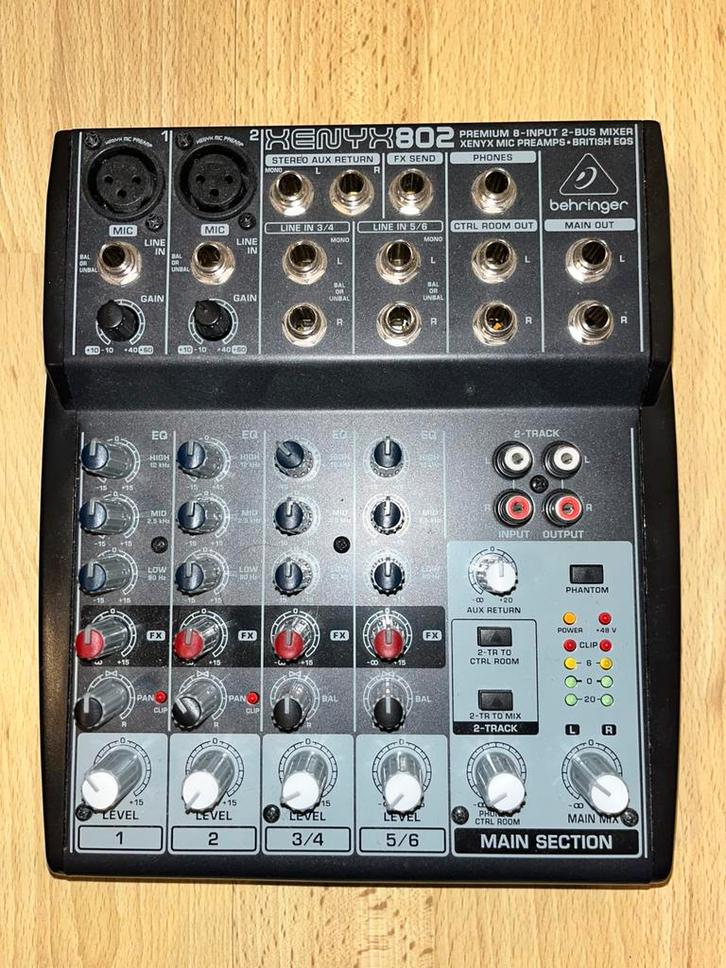 Behringer XENYX 802 PA Mixer, Musique & Instruments, Tables de mixage, Comme neuf, Enlèvement