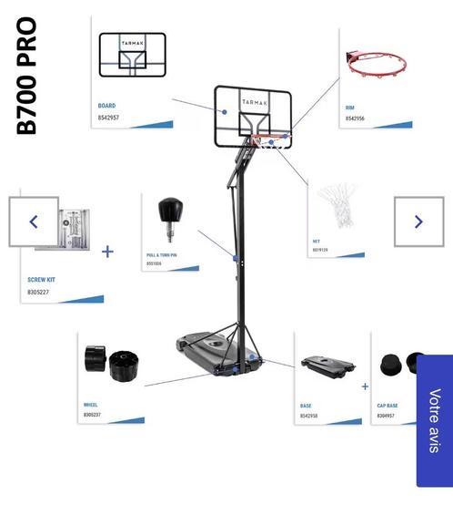 Panier de basket sur pieds TARMAK Neuf !, Sport en Fitness, Basketbal, Nieuw, Ring, Bord of Paal, Ophalen