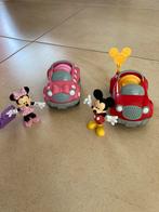 Minnie en Mickey Mouse in autootjes, Verzamelen, Disney, Mickey Mouse, Gebruikt, Beeldje of Figuurtje, Ophalen