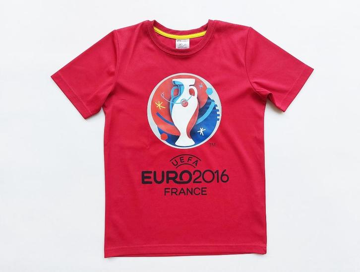 UEFA Euro 2016 France Belgium T-shirt 134/140 - 9/10 jaar, Verzamelen, Sportartikelen en Voetbal, Zo goed als nieuw, Shirt, Ophalen of Verzenden