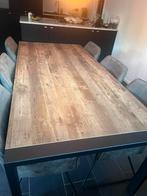 Tafel + 8 stoelen, Huis en Inrichting, Ophalen, 100 tot 150 cm, 200 cm of meer, Zo goed als nieuw