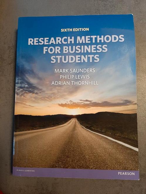 Research methods for business students, Livres, Livres d'étude & Cours, Comme neuf, Enseignement supérieur, Enlèvement ou Envoi