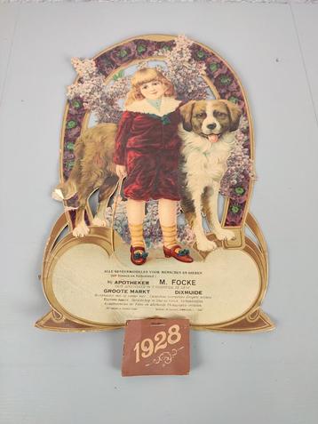 Reclame kalender apotheek 1928 beschikbaar voor biedingen