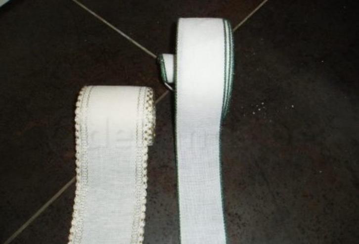 borduren lint ecru groen, Hobby en Vrije tijd, Borduren en Borduurmachines, Nieuw, Ophalen of Verzenden