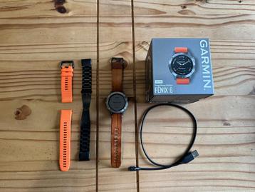 Garmin Fenix 6 Pro Sapphire Titanium + bandjes beschikbaar voor biedingen