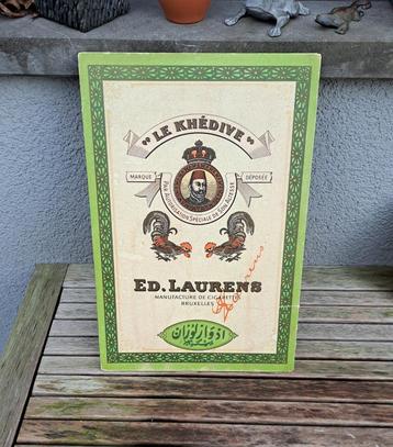 Publicité pour le tabac Le Khèdive/Ed Laurens dans les année, Enlèvement ou Envoi, Utilisé, Panneau publicitaire