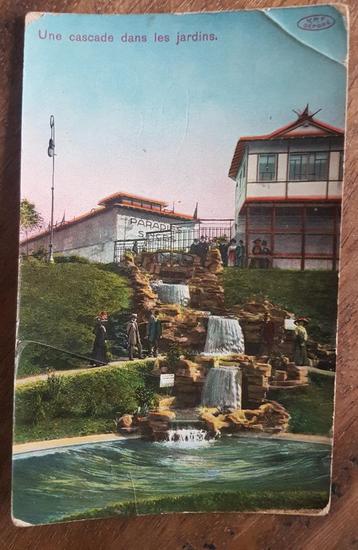 Postkaart Exposition de Charleroi 1911 Cascade jardin beschikbaar voor biedingen