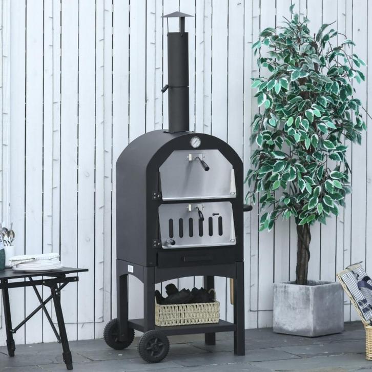 2-In-1 Pizza Oven 63 x 54 x 161 cm, Tuin en Terras, Pizzaovens, Nieuw, Verzenden