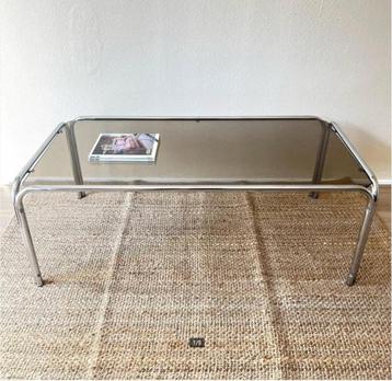 Space Age Salontafel - Rookglas - Bauhaus - Retro - Vintage beschikbaar voor biedingen