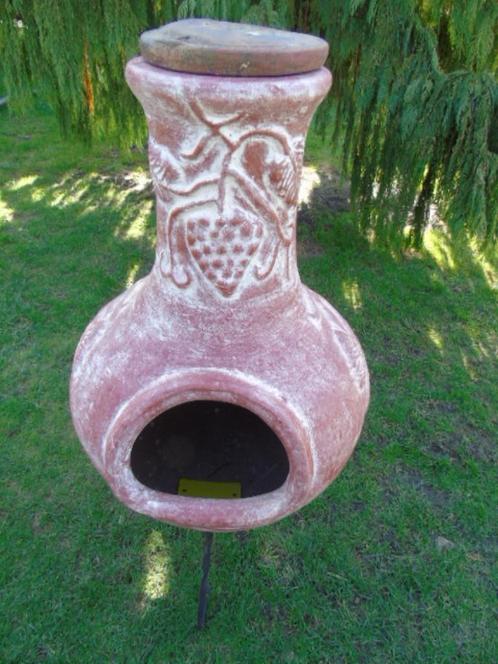 Mexicaanse vuurpot druiventrossen, goede keuze!, Tuin en Terras, Terrasverwarmers, Nieuw, Vloer, Waterbestendig, Ophalen