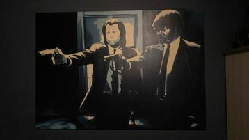 Pulp Fiction Scene op doek. beschikbaar voor biedingen