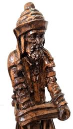 Houtsnijwerk, massief eikenhouten beeld., Ophalen of Verzenden